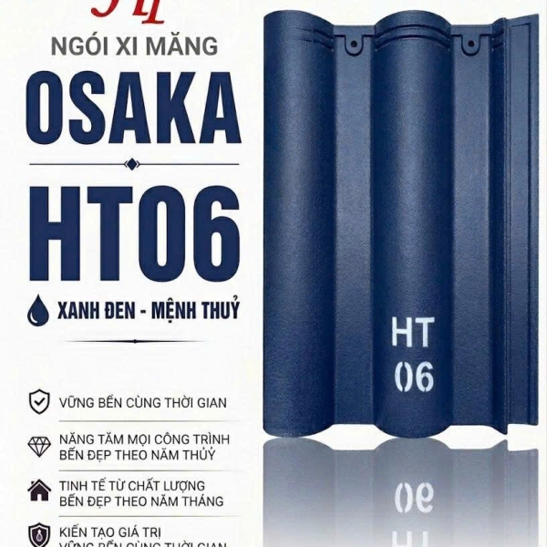 NGÓI OSAKA MÀU XANH ĐEN (HT06)