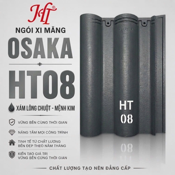 NGÓI OSAKA MÀU XÁM LÔNG CHUỘT (HT08)